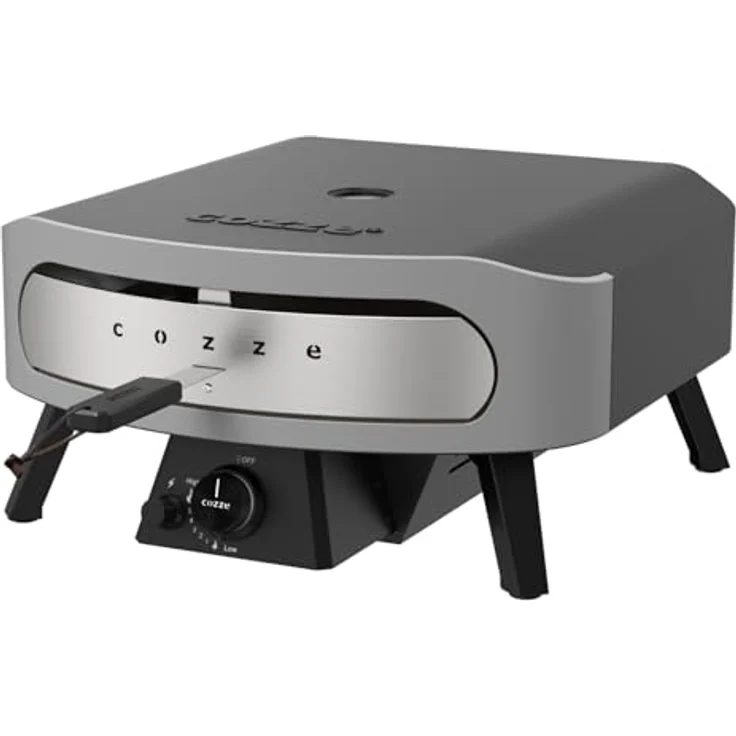 COZZE Gas-Pizzaofen Classic 17", 8 kW, Backtemperatur bis 450°C, tragbar, inkl. Cordierit-Pizzastein, Grillfläche 43 x 43 cm – Bild 3