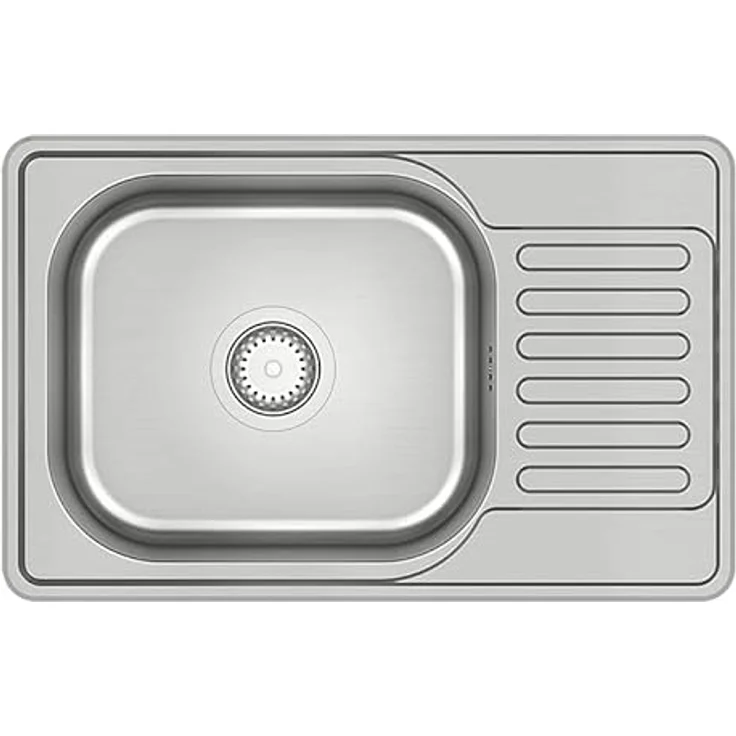 Quadron EDDIE Einbeckenspüle, Edelstahl Küchenspüle 50 cm, Farbe Flachs, Abfluss inklusive, hygienisch und pflegeleicht – Bild 2