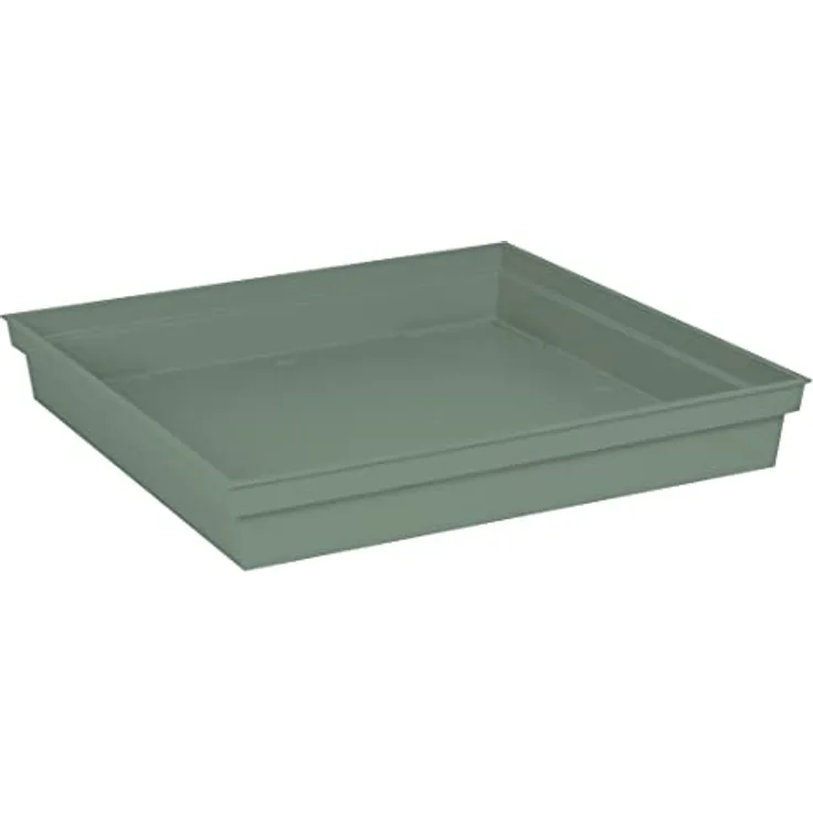 EDA - Untersetzer Toskana, quadratisch, 40 cm – Toskana 26,7 cm – für Blumentopf quadratisch Toskana 50 cm – 40 x 40 x 5,9 cm – Lorbeergrün