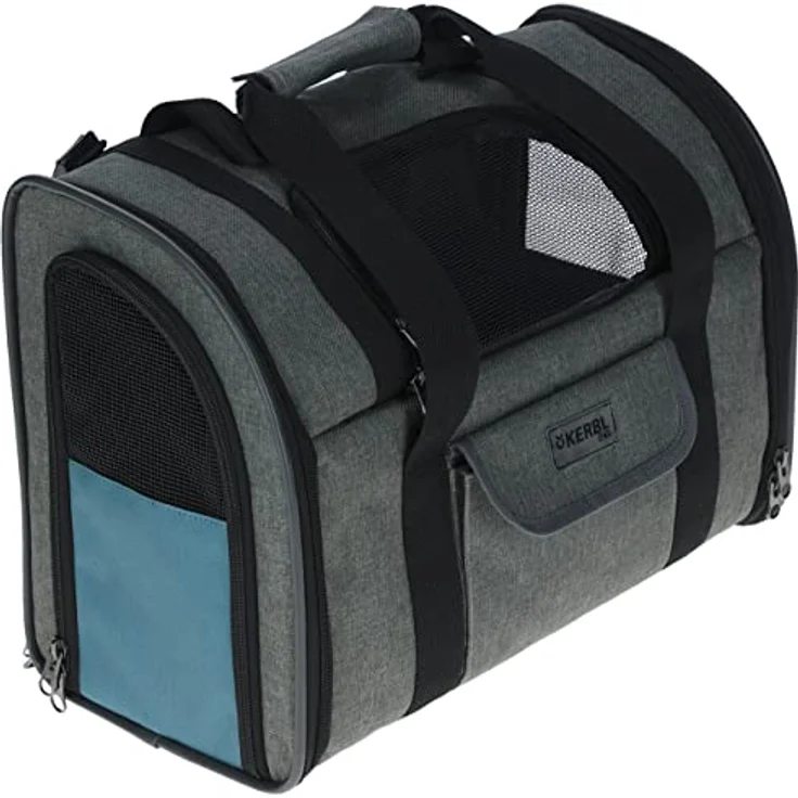 Hunderucksack Vacation 43x24x30cm, grau/blau – Bild 3