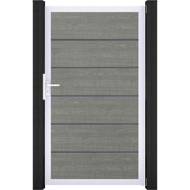 GroJa Einzeltor 'BasicLine Premium', Universal DIN grau/silber, 100 x 180 cm, aus hochwertigem Kunststoff, einfache Montage, made in Germany