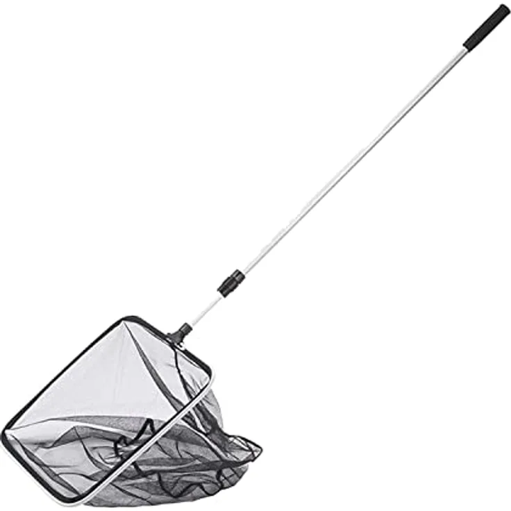 FIAP PondNet Active Square, Profi Teichkescher mit Teleskopstiel (600 - 1.800 mm), 350 x 350 mm, für Teichreinigung und Fischfang