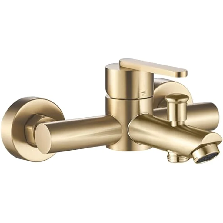 Rea Badewannenarmatur Ontario Js-11803Bg, Gebürstetes Gold, Komfortable Wasserregulierung, Solide Konstruktion, Modernes Design, Einfache Montage, 17,5X15X23,5Cm – Bild 3