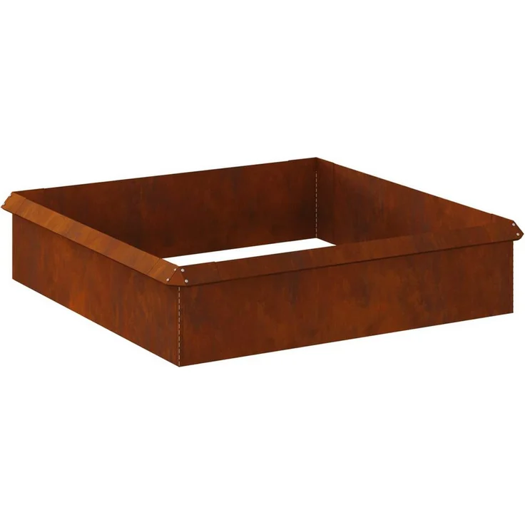 vidaXL Beetumrandung Schneckenzauns 8 Stk., Wetterfeststahl rostig, 100 x 3,5 x 25 cm