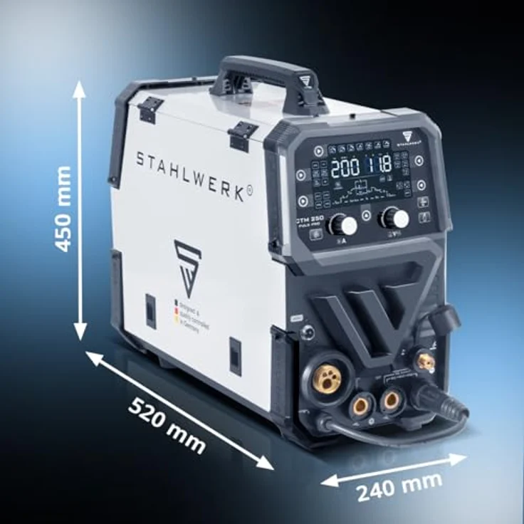 STAHLWERK CTM-250 Puls Pro, 6-in-1 Schutzgasschweißgerät mit 200 Ampere und Plasmaschneider, IP21S, 15,7 kg – Bild 9