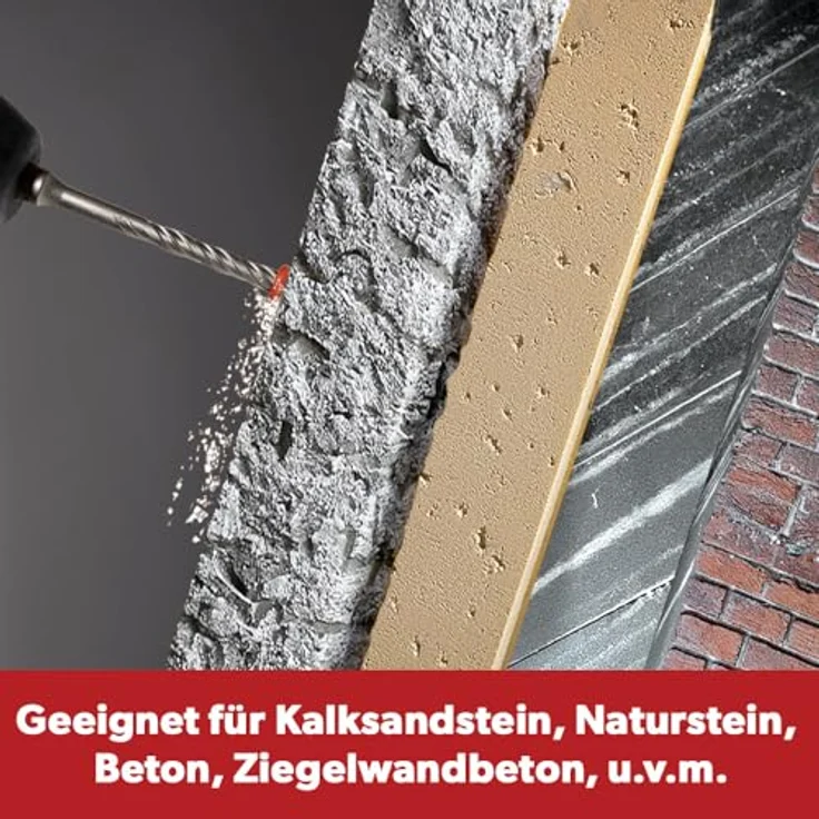 siwitec Betonbohrer SDS PLUS, 10 x 600 mm, Steinbohrer Hammerbohrer Set – Bild 8