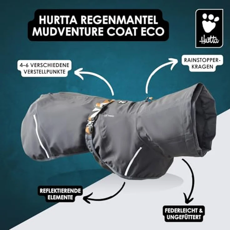 HURTTA Mudventure Coat ECO, Hundemantel Regenmantel aus recycelten Materialien, cinnamon (zimt) – Bild 2