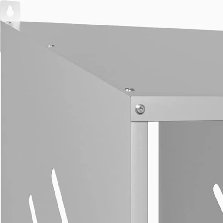 vidaXL Hühnerstall, Hühner-Nistkasten mit 2 Fächern, verzinktes Silber Metall, wetterfest, abnehmbarer Boden, gute Belüftung – Bild 10