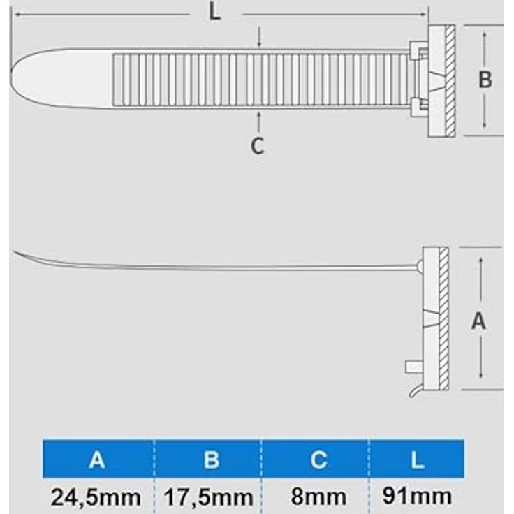 Bayli 10 Stück verstellbare Kabelhalter selbstklebend Schwarz - Kabelführung 17,5x24,5mm Büro Kabel Organizer – Bild 2