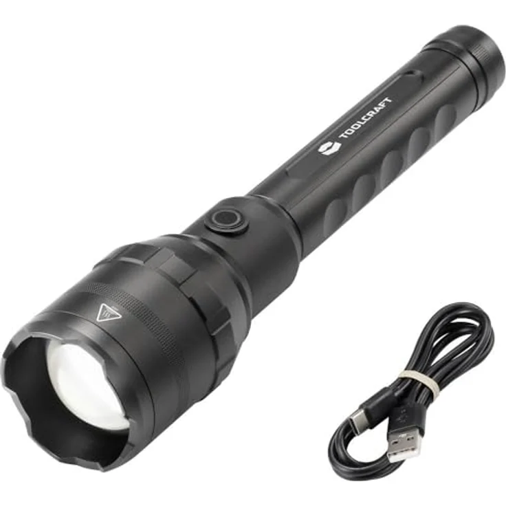 Toolcraft LED Taschenlampe mit USB-Schnittstelle akkubetrieben 8000lm 730g (27.65 cm, 8000 lm) – Bild 4