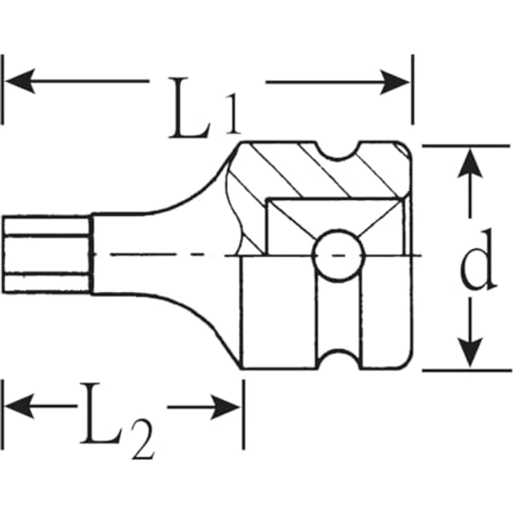 Stahlwille Bit- und Steckschlüsselset IMPACT INHEX-Einsätze Nr. 54IMP 23050014, Innen-4kant für Kraftschrauber, Chrome-Alloy-Steel, brüniert – Bild 2