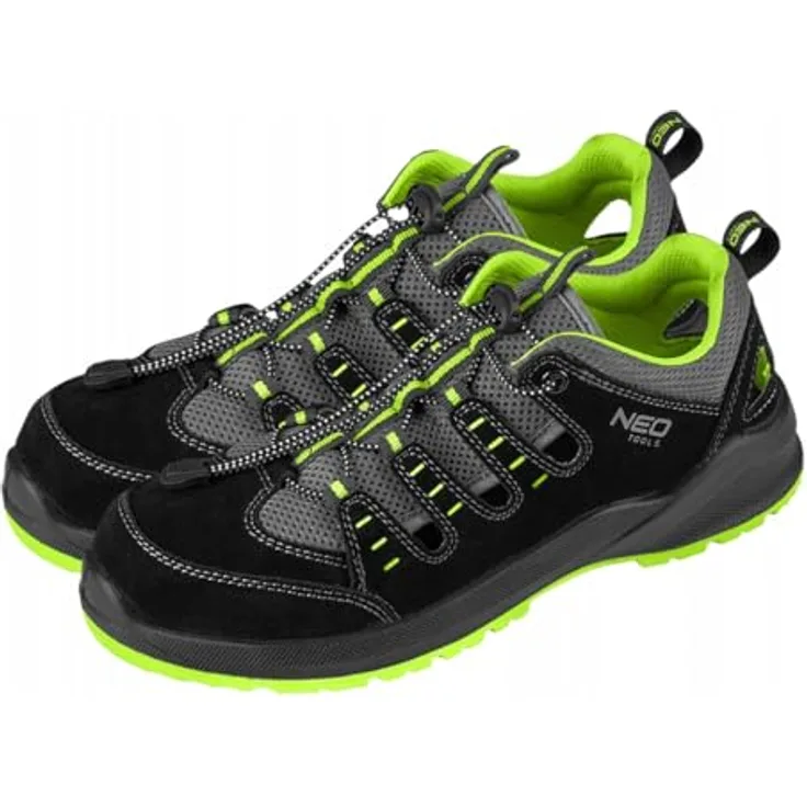 NEO TOOLS Sicherheitsschuhe Herren S1P SR, Stahlkappenschuhe mit Pannensicherem Stahleinsatz, Atmungsaktive Arbeitsschuhe Gr. 41