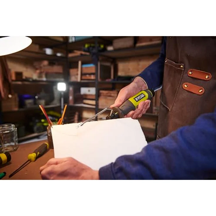 RYOBI RHC4-120G Heißschneider für Polystyrol, wiederaufladbar, mit 4 V Akku, USB-Lithiumbatterie, 270 °C, 3 Anhänge (Drahtspitze, Gravurspitze, Messerspitze) – Bild 5