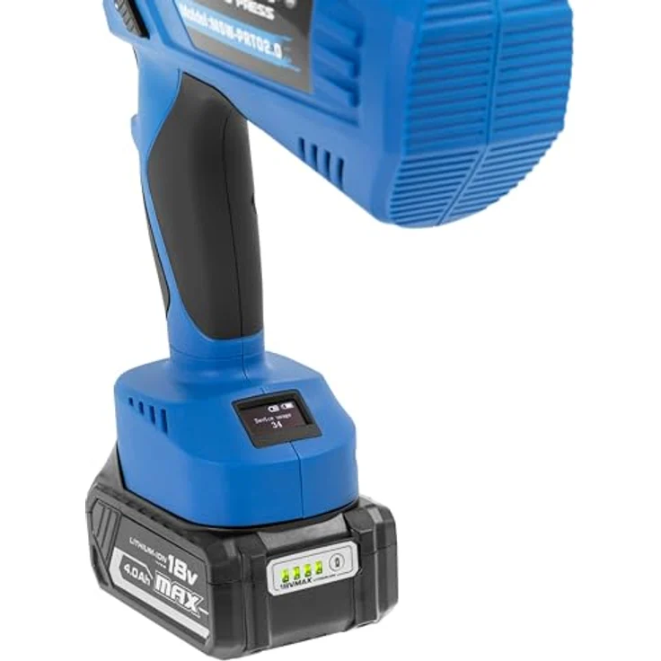 MSW Hydraulische Crimpzange, 16 bis 400 mm² mit 120 kN Presskraft, LED-Beleuchtung, blau – Bild 4