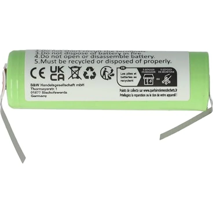 Vhbw Akku für Braun 6515, 6518, 6520, 6522, 6525, 6550, 6610, 6620, 6680, 2500mAh, 1,2V, NiMH, hochwertige Energieversorgung – Bild 4