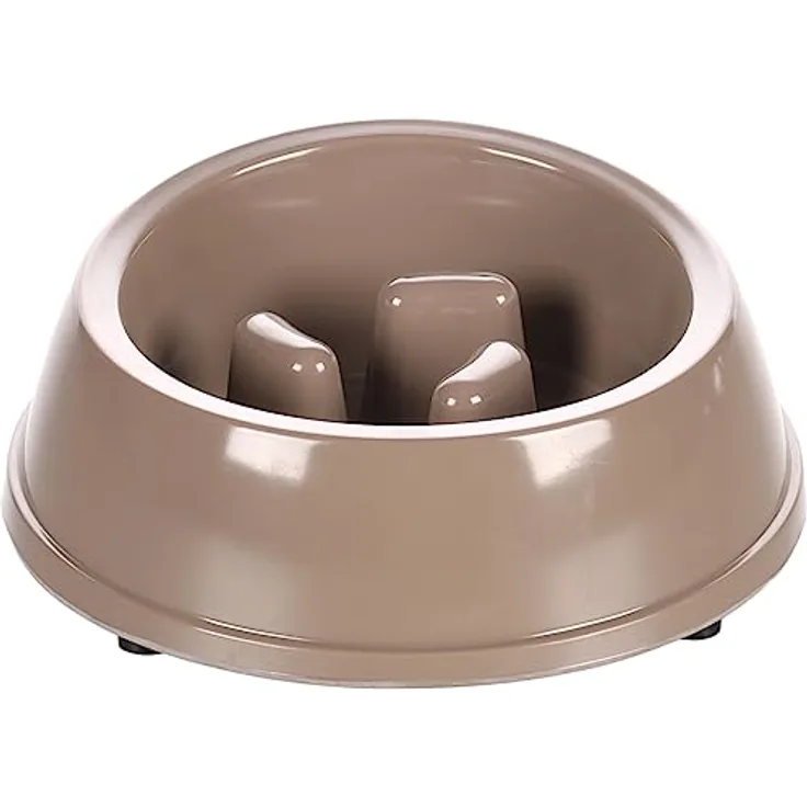 Flamingo Futternapf Mangi Slow Feeder, Melamin, 225 ml, Taupe