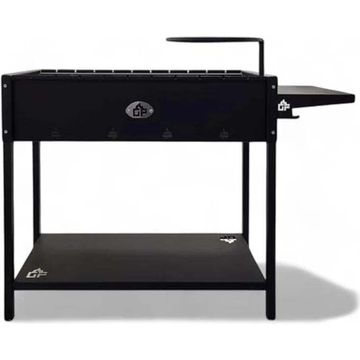 Grillpeter Holzkohlegrill Mangal Batyr 80 Schaschlikgrill mit Ablage und Topfhalter, 80 cm, robust aus 2 mm Stahl, lackiert – Bild 2