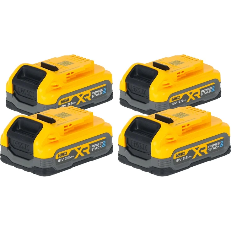 DeWalt DCBP 318 S4 Akku Set, 4x Powerstack 18 V 3,5 Ah XR Li-Ion mit Ladestandanzeige