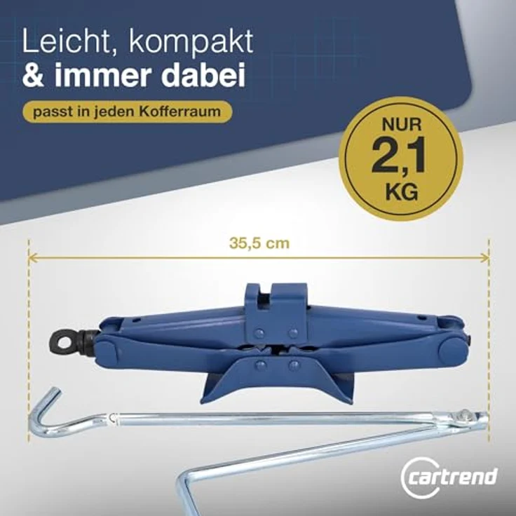 Unitec Scherenwagenheber 1000 kg – Bild 5
