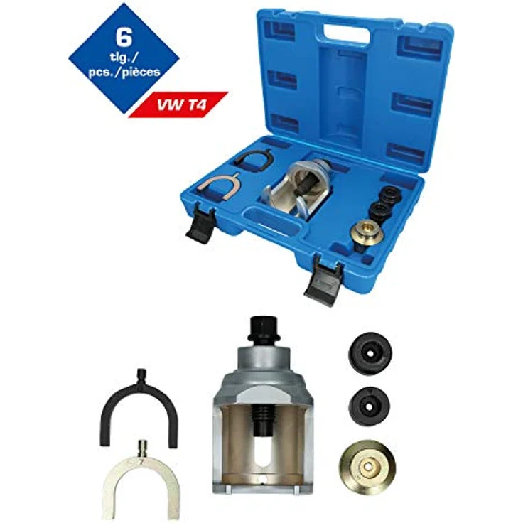 BRILLIANT TOOLS Traggelenk-Werkzeug-Satz BT661050, 6-tlg. für VW T4, inklusive Druckstücken und stabilen Transportkoffer – Bild 3