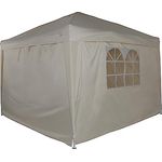 SVITA Pago Gartenpavillon Partyzelt Pavillon faltbar Pop-Up Gartenzelt mit Fenster Beige