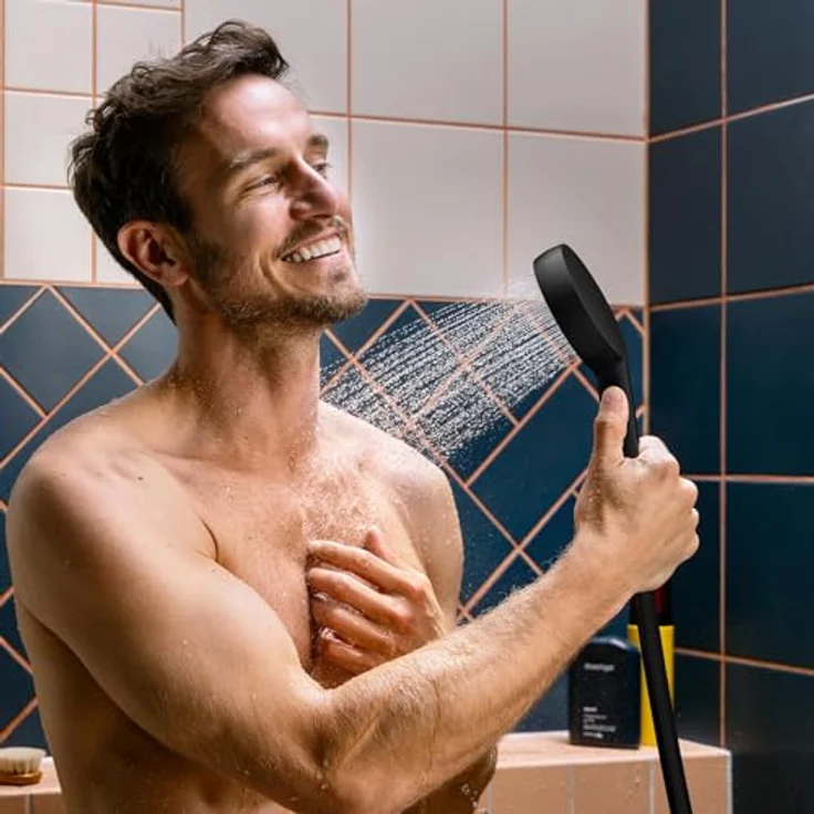 Hansgrohe Activera Select S Duschkopf 95 mm, Handbrause mit 2 Strahlarten, EcoSmart, mattschwarz – Bild 9
