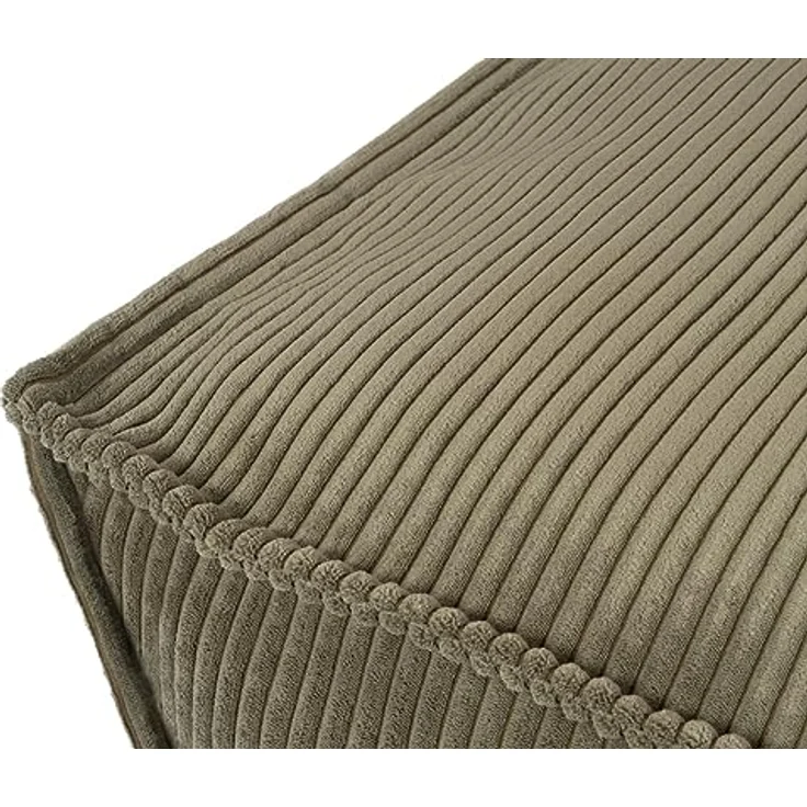 Knuffelwuff Hundekissen Lesedi aus Cord mit Handwebcharakter 80x60cm Khaki - abnehmbarer Bezug - waschbar - für große, mittelgroße und kleine Hunde – Bild 3