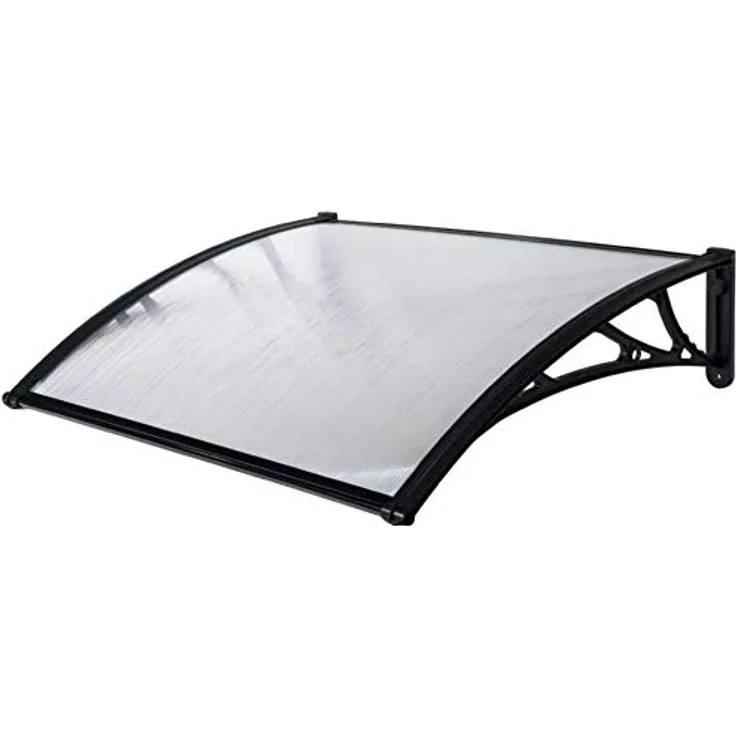 Werkapro Markise Polycarbonat 80 x 100 cm schwarz