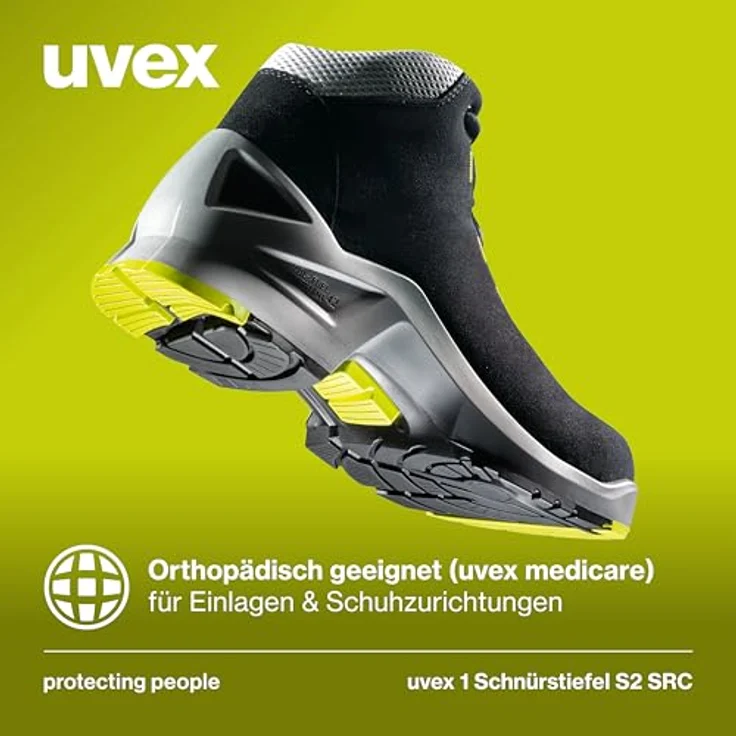 Uvex Sicherheitsschuh, sportlicher S2 SRC ESD Stiefel, grau – Bild 5