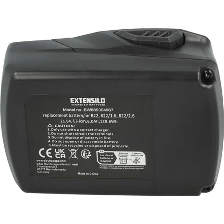 vhbw 3X Akku für Hilti CD 4-A22, GFB 6X-A22, GPB 6X-A22, GTB 6X-A22, GDG 6-A22 - Li-Ion, 6000 mAh, 21,6 V, 129,6 Wh, wiederaufladbar – Bild 3