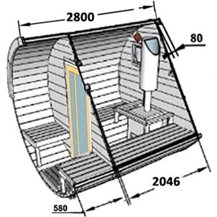 FinnTherm Fasssauna Carrie – Bild 5