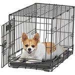 Hundebox | Neu verbesserte Midwest Life Stages XS Faltbare Metall-Hundebox | Trennwand, Bodenschutzfüße, auslaufsicheres Hunde-Pn | 58 x 34 x 40 cm (L x B x H), XS Hunderasse