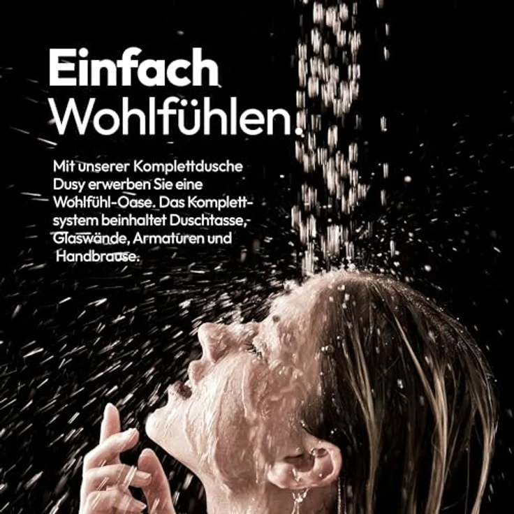 Marwell Komplettdusche Dusy, BxT: 70x70 cm, Einscheibensicherheitsglas, inkl. Armaturen, elegantes Design in edlem Silber – Bild 8
