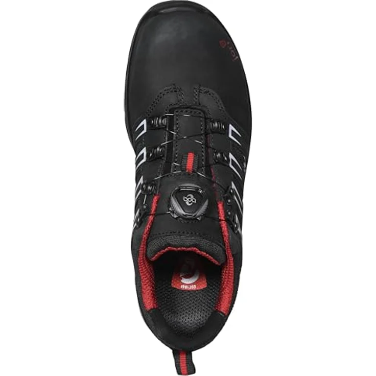 Jori jo_TWIST BOA® Low S1P Sicherheitsschuh, sportlich schwarz mit grauen Highlights, BOA® Fit System, hydrophobiertes Nubukleder, Kunststoffkappe, metallfreier Durchtrittschutz, PU/PU Laufsohle, SRC zertifiziert, Größen 38-48 – Bild 6