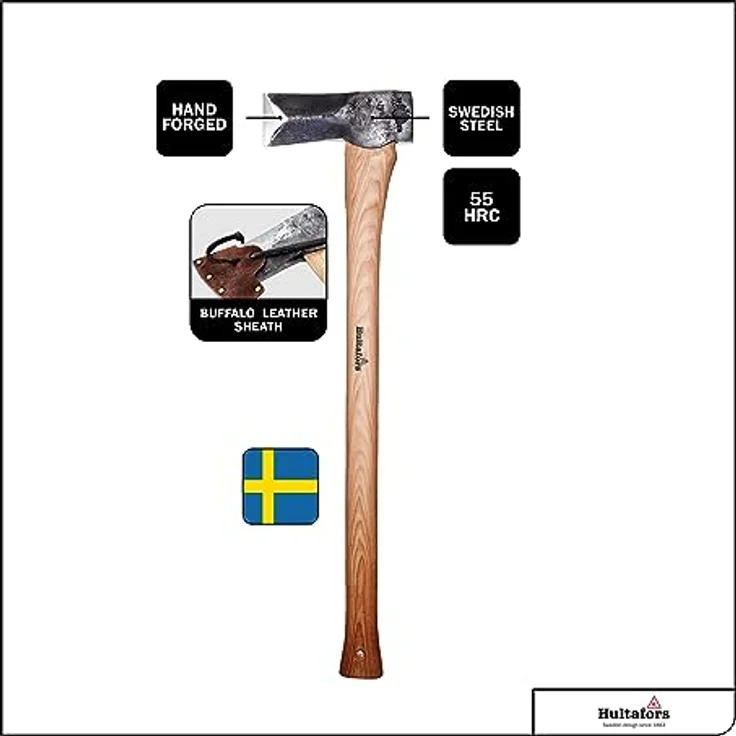 Hultafors Spaltaxt Holzaxt Holzbeil Hickory 750 mm/30" – Bild 3
