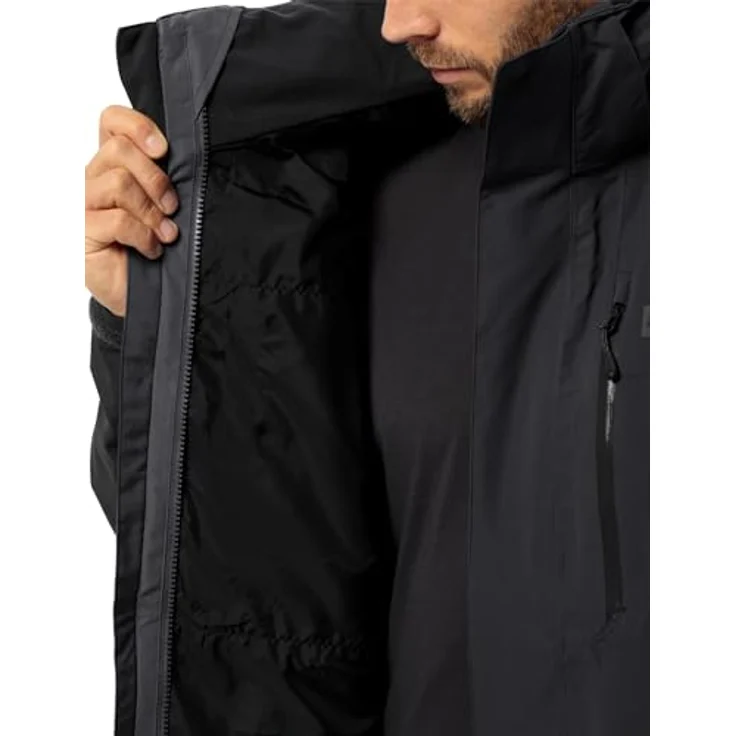 Jack Wolfskin Jasper 2L Jkt M, Herren Jacke aus recyceltem Texapore Pro-Material, wind- und wasserdicht, Schwarz, XL – Bild 5