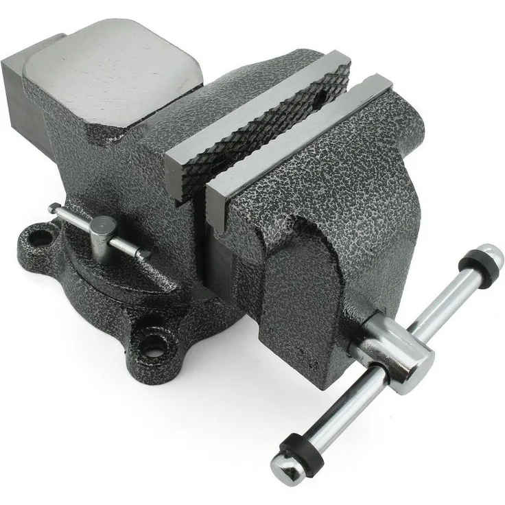 Yato Maschinenschraubstock Schraubstock 100 mm YT-6501, mit Amboss und praktischem 360° Drehteller