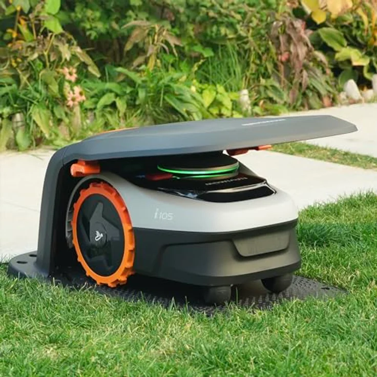 Segway Garage S für Mähroboter Navimow i, mobile Parkstation in Grau mit hochklappbarer Abdeckung – Bild 7