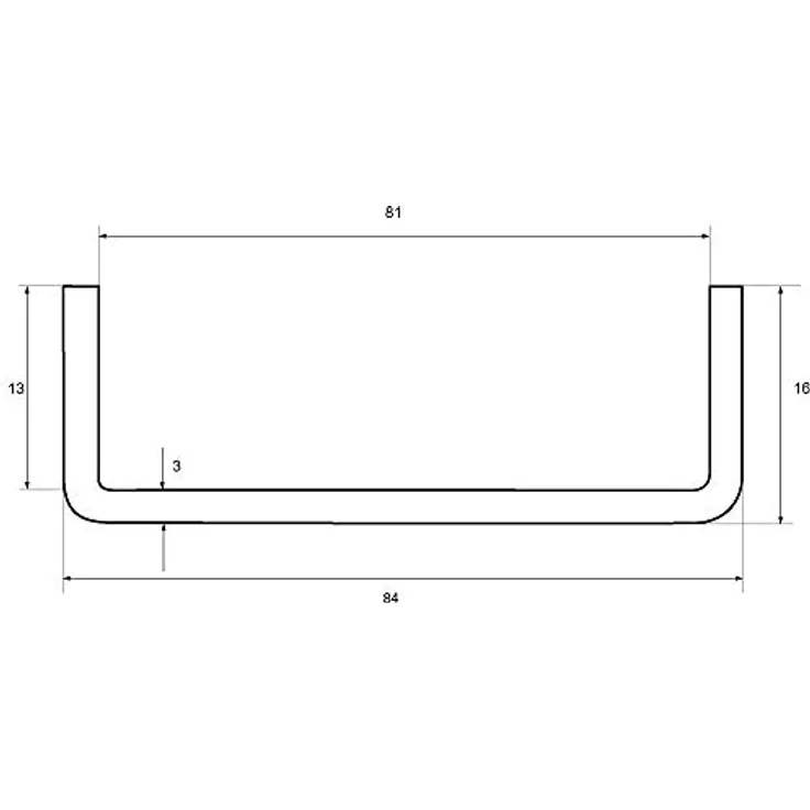 Fuchs Design Abschlussprofil für 8 cm starke Glasbausteine Aluminium satiniert - 1,25 m Länge – Bild 3