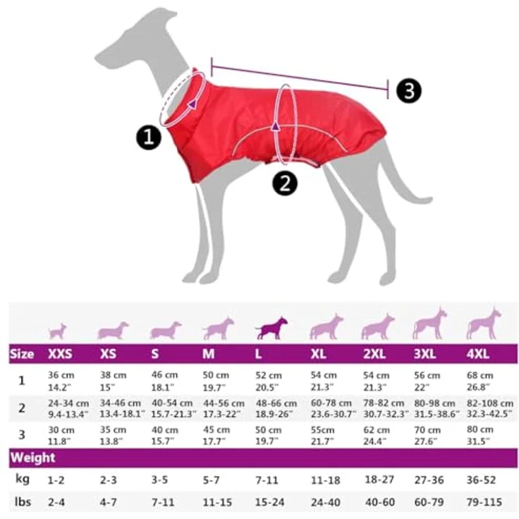 vidaXL Hunde Regenmantel L, wasserdicht mit Reflexstreifen, Polyester, rot, für Welpen – Bild 3
