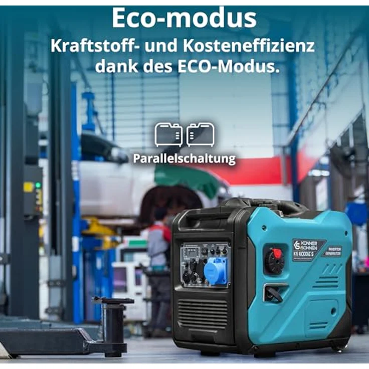 Könner & Söhnen KS 6000iE S Inverter Stromerzeuger Generator NotStromaggregat 5500 Watt, mit LED-Anzeige 6-in-1, ECO-Modu – Bild 7