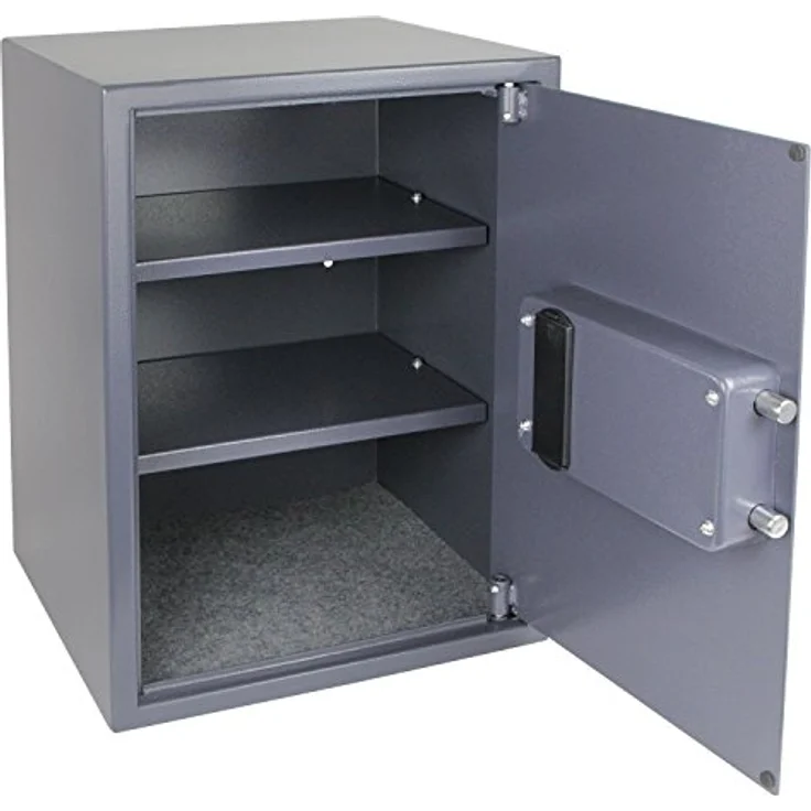 HMF 4612512 Tresor, Möbeltresor Elektronikschloss, 50,0 x 35,0 x 31,0 cm, anthrazit – Bild 3