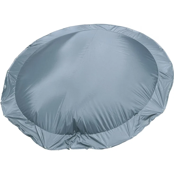 CF AeroShield Luftkissen Poolabdeckung, aufblasbare Abdeckplane rund Ø 360 cm, 580 g/m² grau mit Ösen und Spannseil