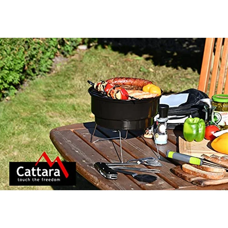 Cattara, Holzkohlegrill, BOSA tragbarer Holzkohlegrill mit Tasche – Bild 6