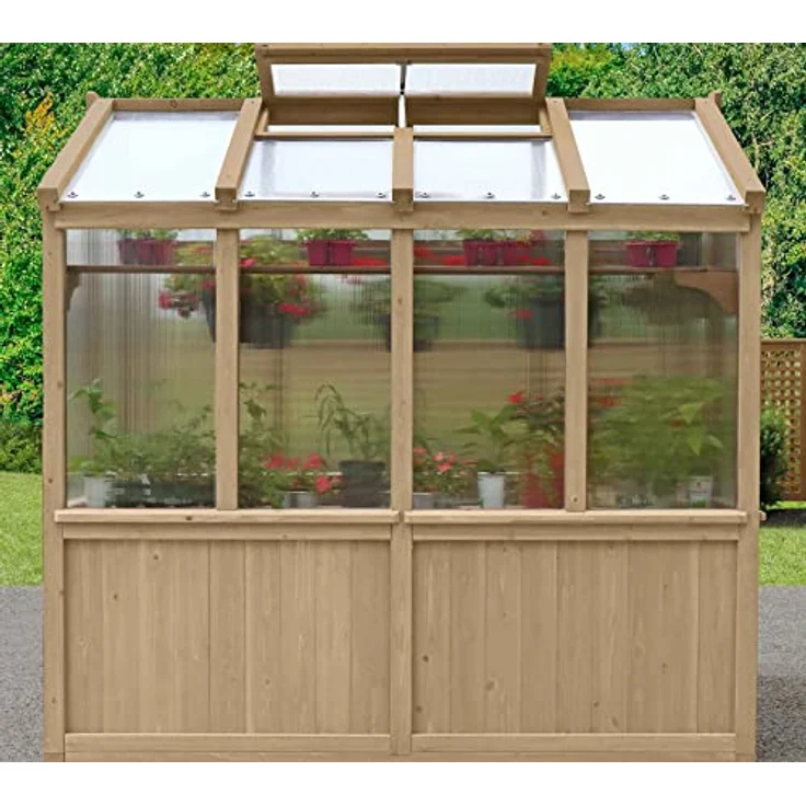 Westmann Holz Gewächshaus | Braun | 238x204x239 cm – Bild 3