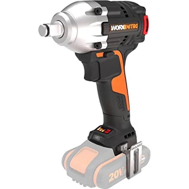 WORX WX272.9 NITRO Bürstenloser Akku Schlagschrauber 20V - 300Nm, Mit Variablem 3-Gang-Getriebe Und LED-Licht - Ideal Für Diverse Schraubarbeiten â€“ Ohne Akku Und Ladegerät