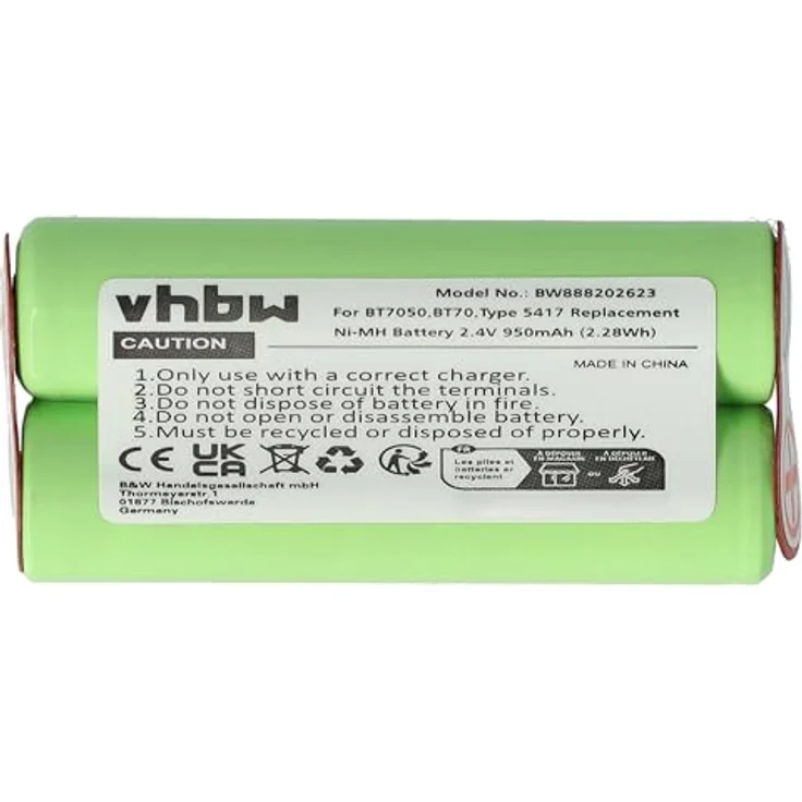 Vhbw Akku für Braun BT5090, BT70, BT7050, CruZer 6, Series 7 Rasierer, 950mAh, 2,4V, NiMH – Bild 3