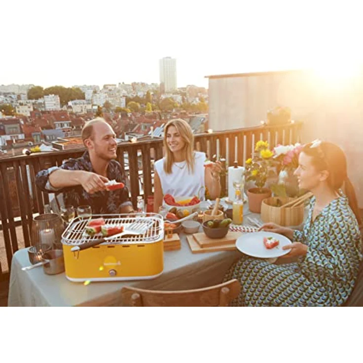 Barbecook rauchfreier Holzkohlegrill Tischgrill mit Tragetasche geeignet für Balkon als Outdoor Camping-Grill mit eingebauten Gebläse spülmaschinen-fest – Bild 6