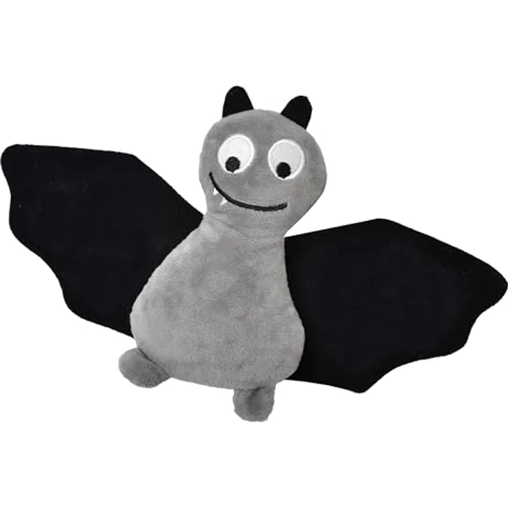 Aumüller Fledermaus Frido, Tierkuscheltier Katzenspielzeug mit Baldrianfüllung und raschelndem Öko-Dinkelspelz, 23 x 15 x 3,5 cm