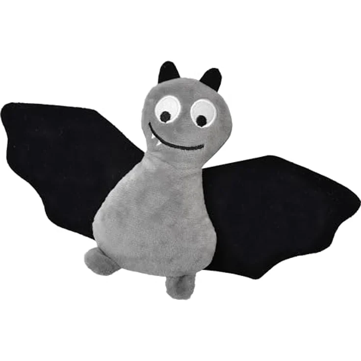 Aumüller Fledermaus Frido, Tierkuscheltier Katzenspielzeug mit Baldrianfüllung und raschelndem Öko-Dinkelspelz, 23 x 15 x 3,5 cm – Bild 1